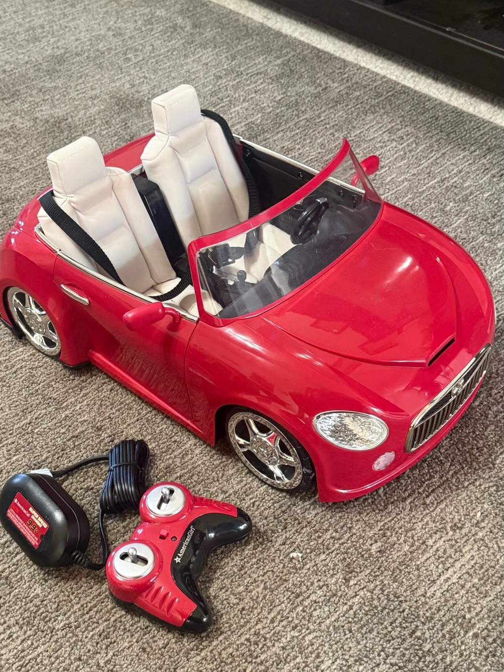 American Girl Red Two Seater Convertible Car with Remote Controller